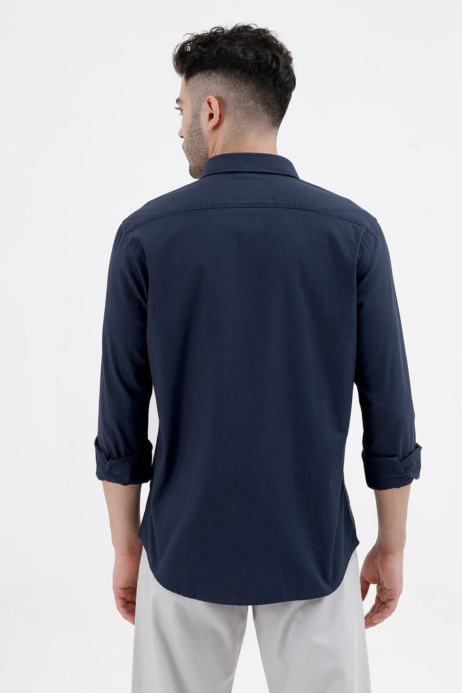 BASICS SLIM FIT MOONLIT OCEAN COTTON OXFORD SHIRT
