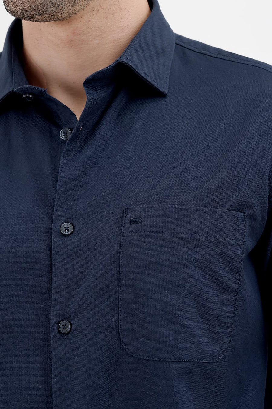 BASICS SLIM FIT MOONLIT OCEAN COTTON OXFORD SHIRT