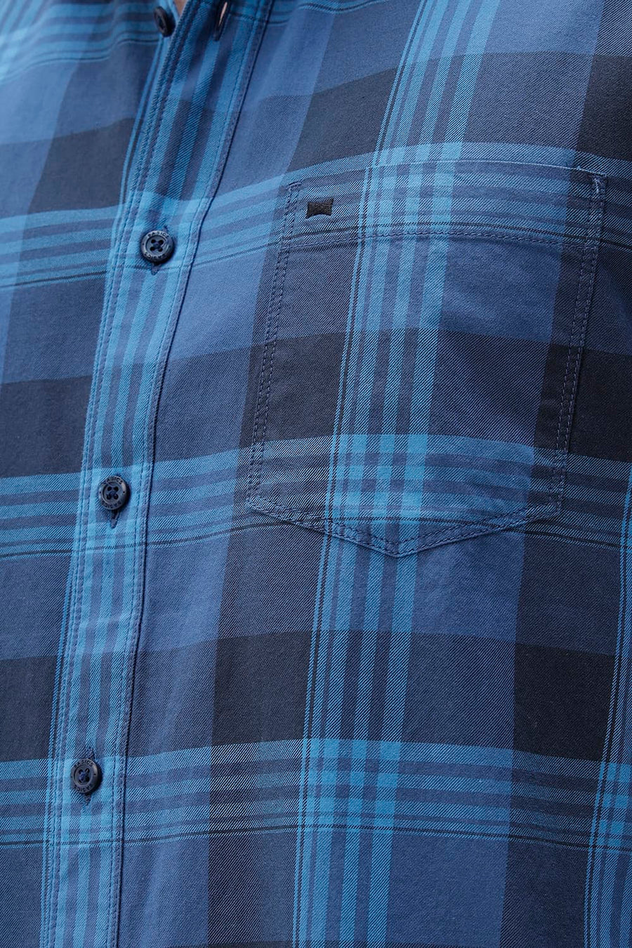 BASICS SLIM FIT OLIVE COTTON TWILL CHECKS SHIRT