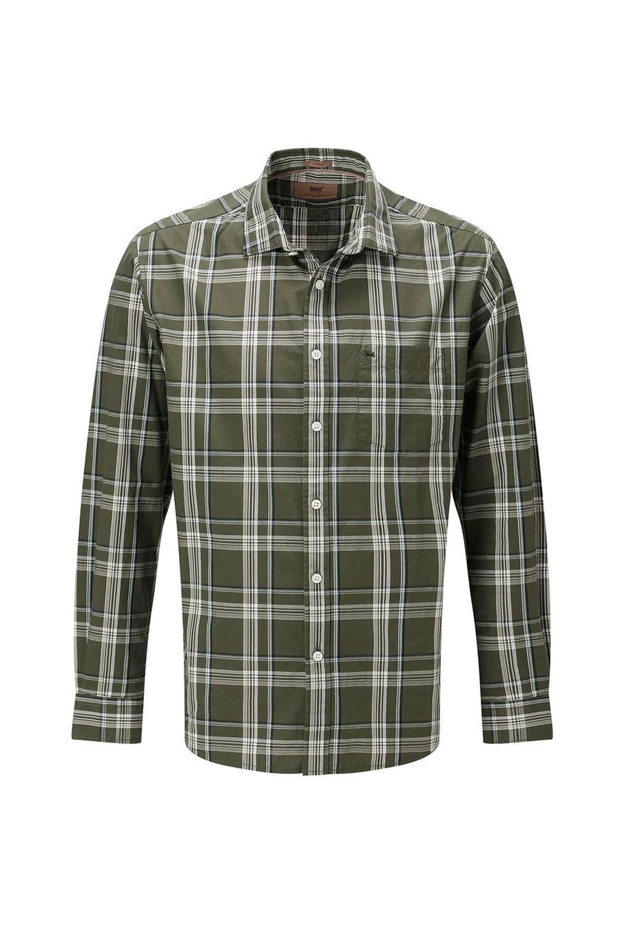 BASICS SLIM FIT LIGHT BLUE COTTON PLAIN CHECKS SHIRT