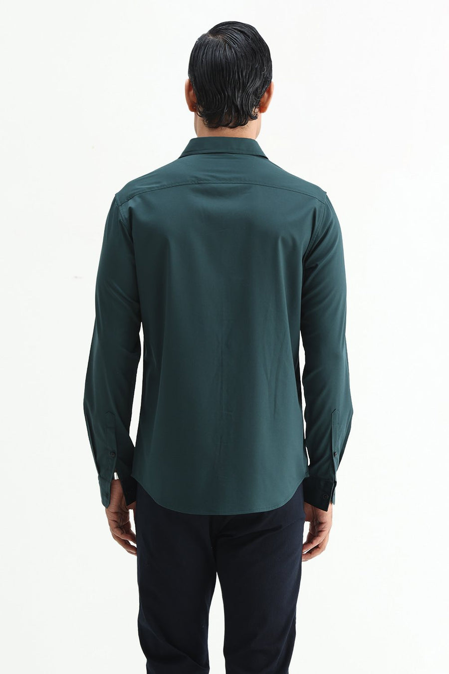 BASICS SLIM FIT  BAMBOO POLYESTER STRETCH SHIRT