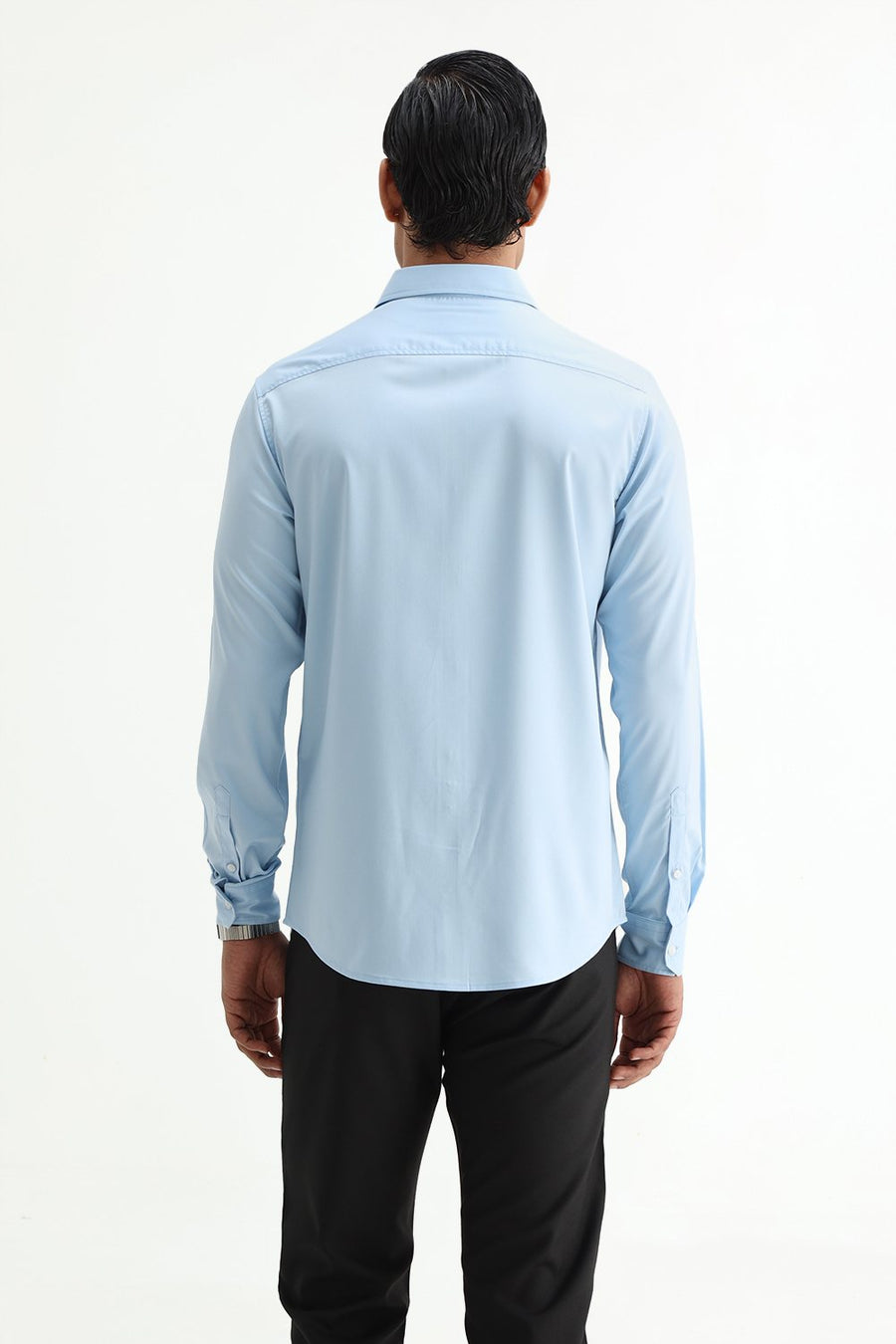 BASICS SLIM FIT  BAMBOO POLYESTER STRETCH SHIRT