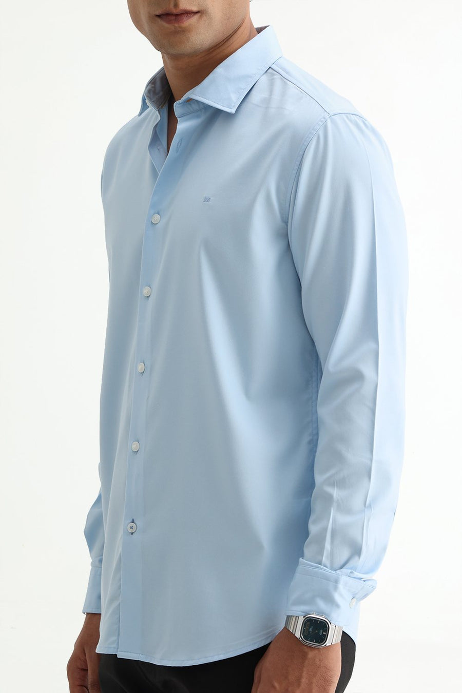 BASICS SLIM FIT  BAMBOO POLYESTER STRETCH SHIRT