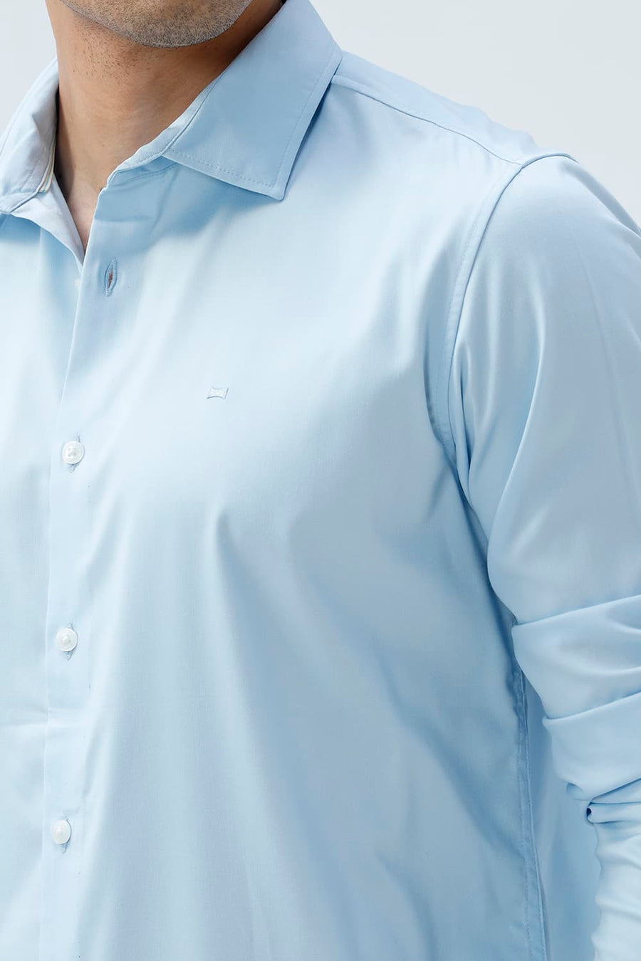 BASICS SLIM FIT  BAMBOO POLYESTER STRETCH SHIRT