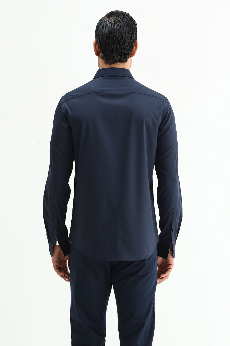 BASICS SLIM FIT  BAMBOO POLYESTER STRETCH SHIRT