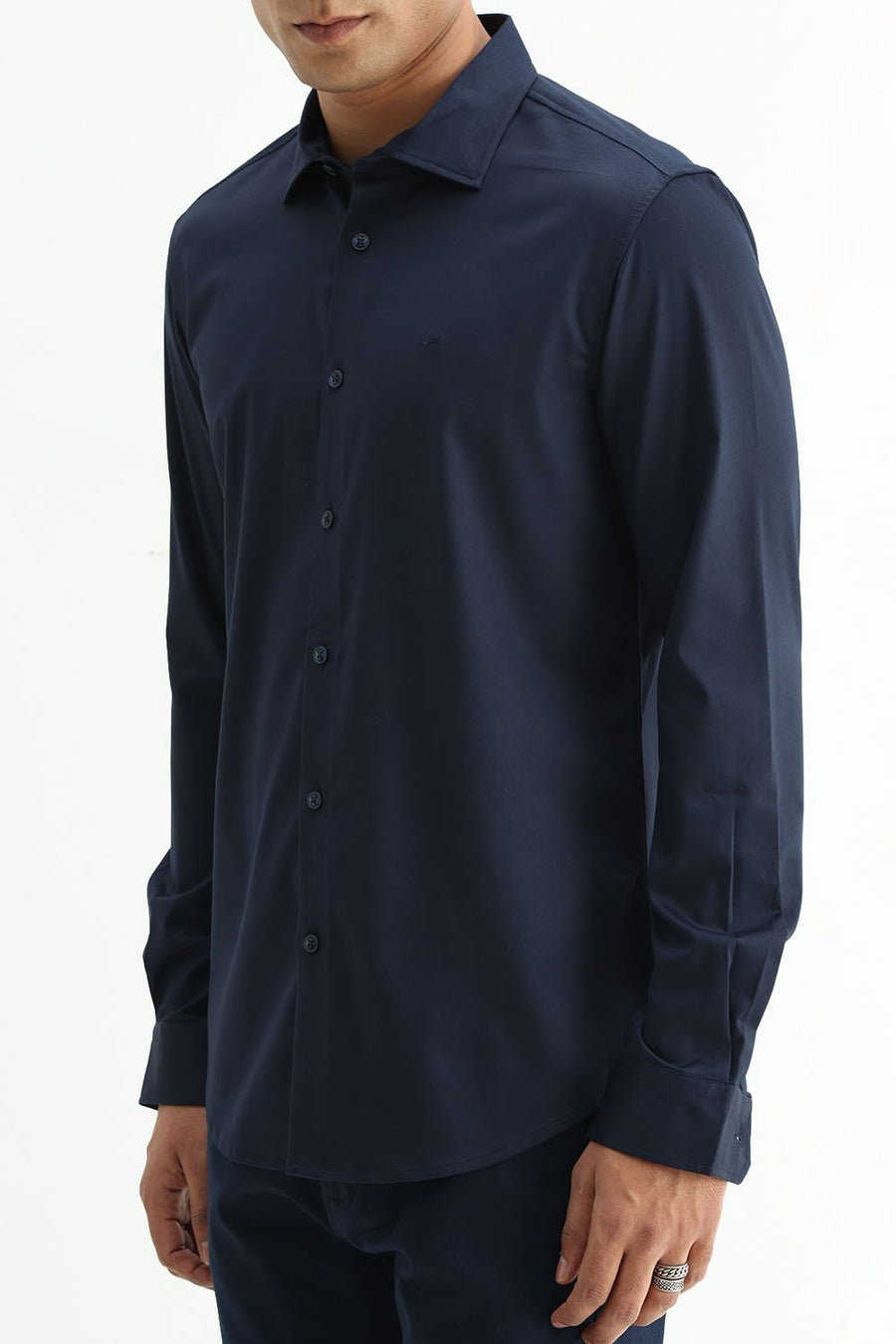 BASICS SLIM FIT  BAMBOO POLYESTER STRETCH SHIRT