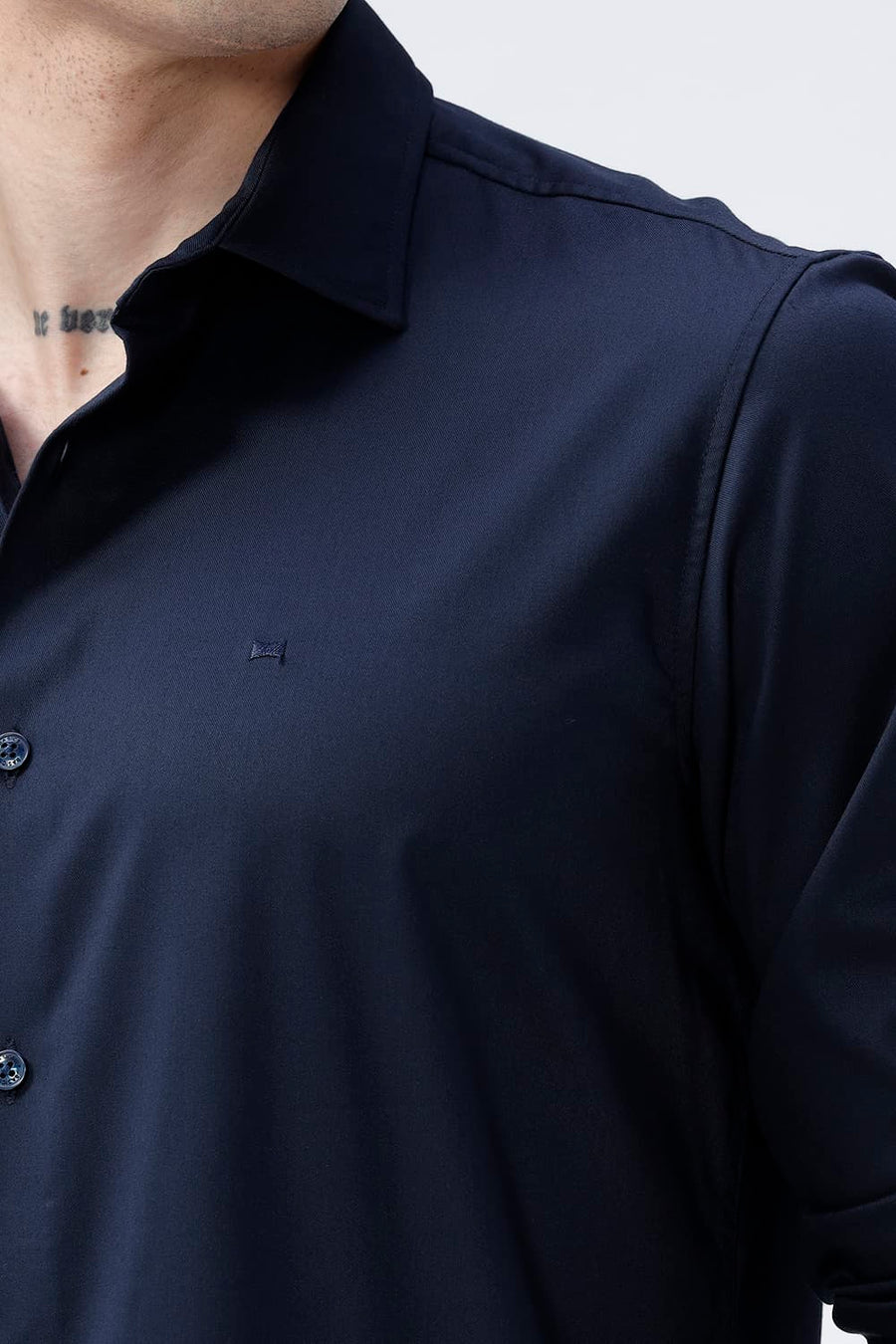 BASICS SLIM FIT  BAMBOO POLYESTER STRETCH SHIRT