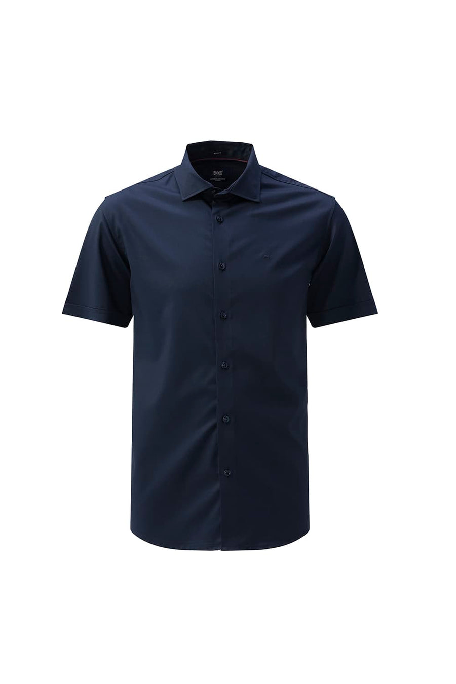 BASICS SLIM FIT  BAMBOO POLYESTER STRETCH HALFSLEEVES SHIRT