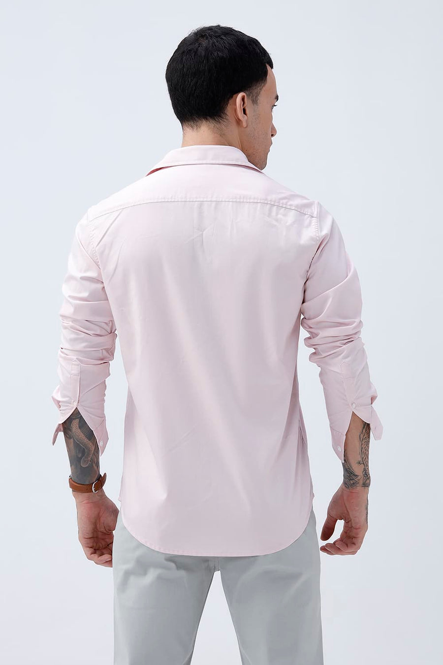 BASICS SLIM FIT  BAMBOO POLYESTER STRETCH SHIRT