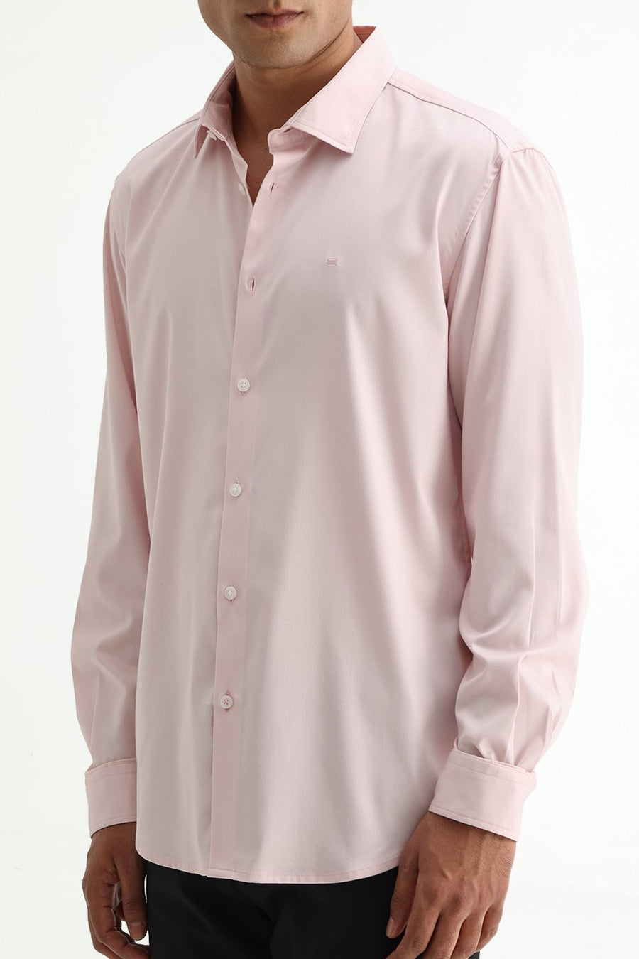 BASICS SLIM FIT  BAMBOO POLYESTER STRETCH SHIRT
