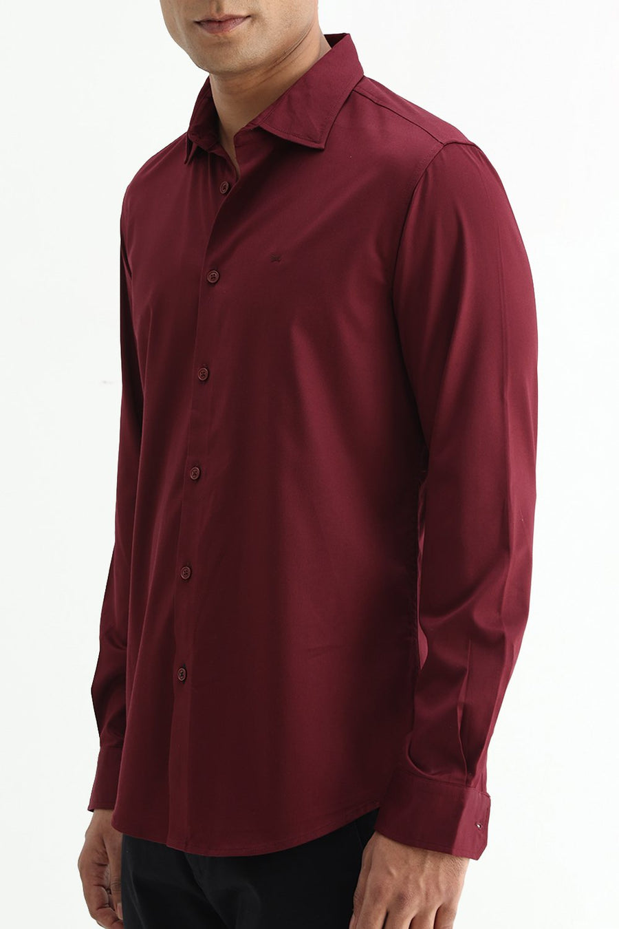 BASICS SLIM FIT  BAMBOO POLYESTER STRETCH SHIRT