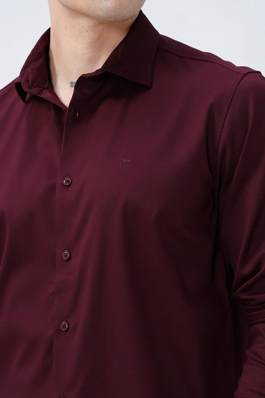 BASICS SLIM FIT  BAMBOO POLYESTER STRETCH SHIRT
