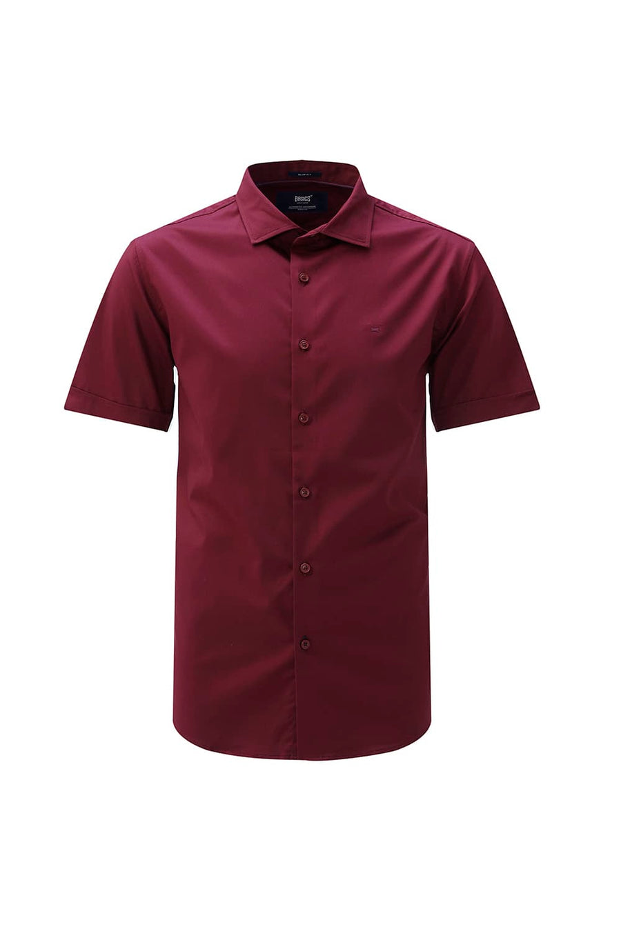 BASICS SLIM FIT  BAMBOO POLYESTER STRETCH HALFSLEEVES SHIRT