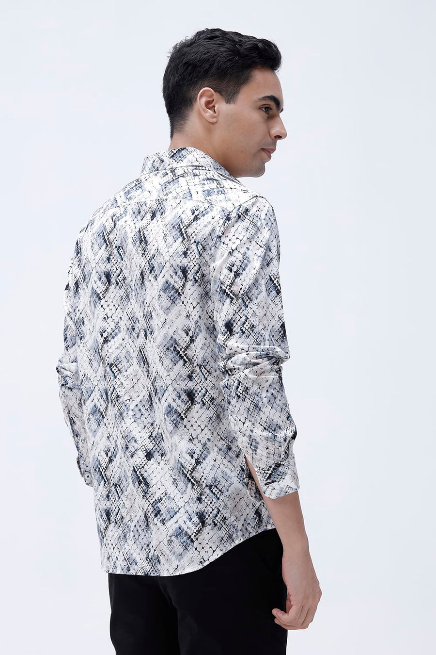 BASICS SLIM FIT  COTTON DIGITAL PRINTED SHIRT