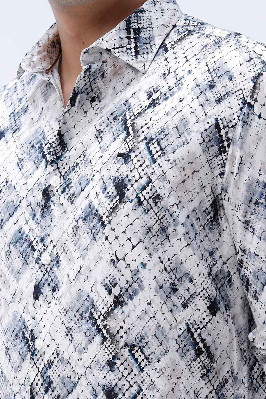 BASICS SLIM FIT  COTTON DIGITAL PRINTED SHIRT