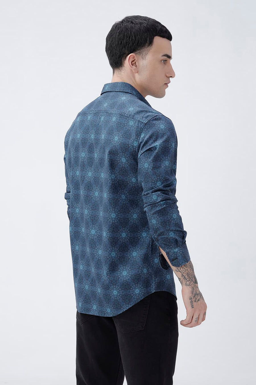 BASICS SLIM FIT  COTTON DIGITAL PRINTED SHIRT
