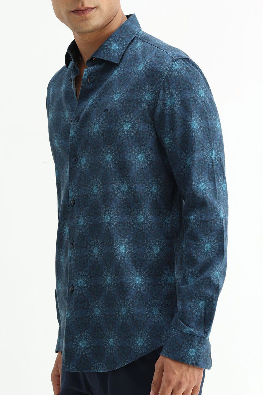 BASICS SLIM FIT  COTTON DIGITAL PRINTED SHIRT