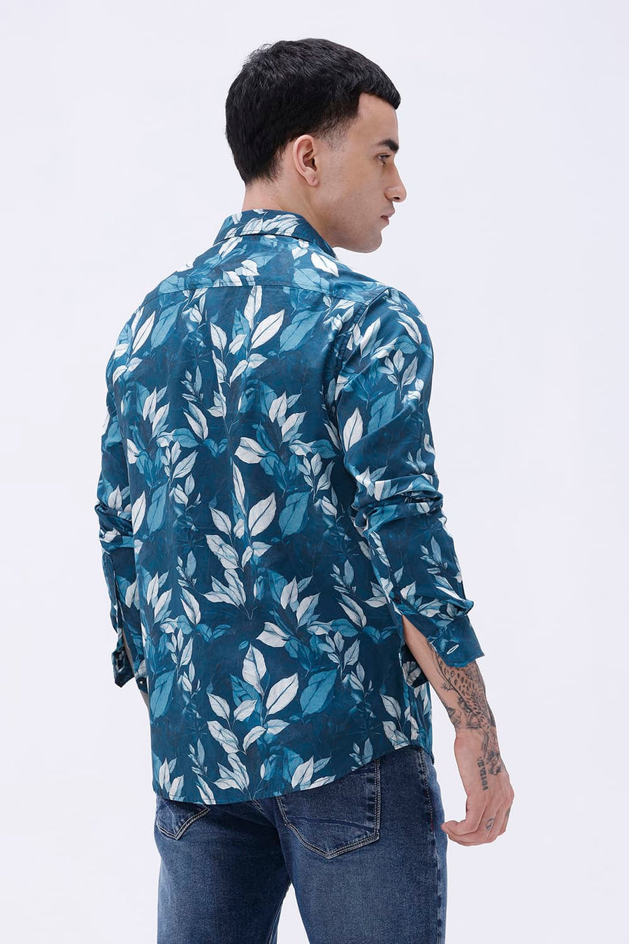 BASICS SLIM FIT  COTTON DIGITAL PRINTED SHIRT