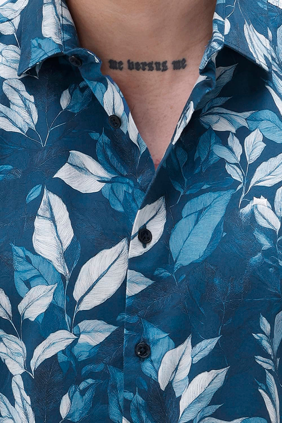 BASICS SLIM FIT  COTTON DIGITAL PRINTED SHIRT