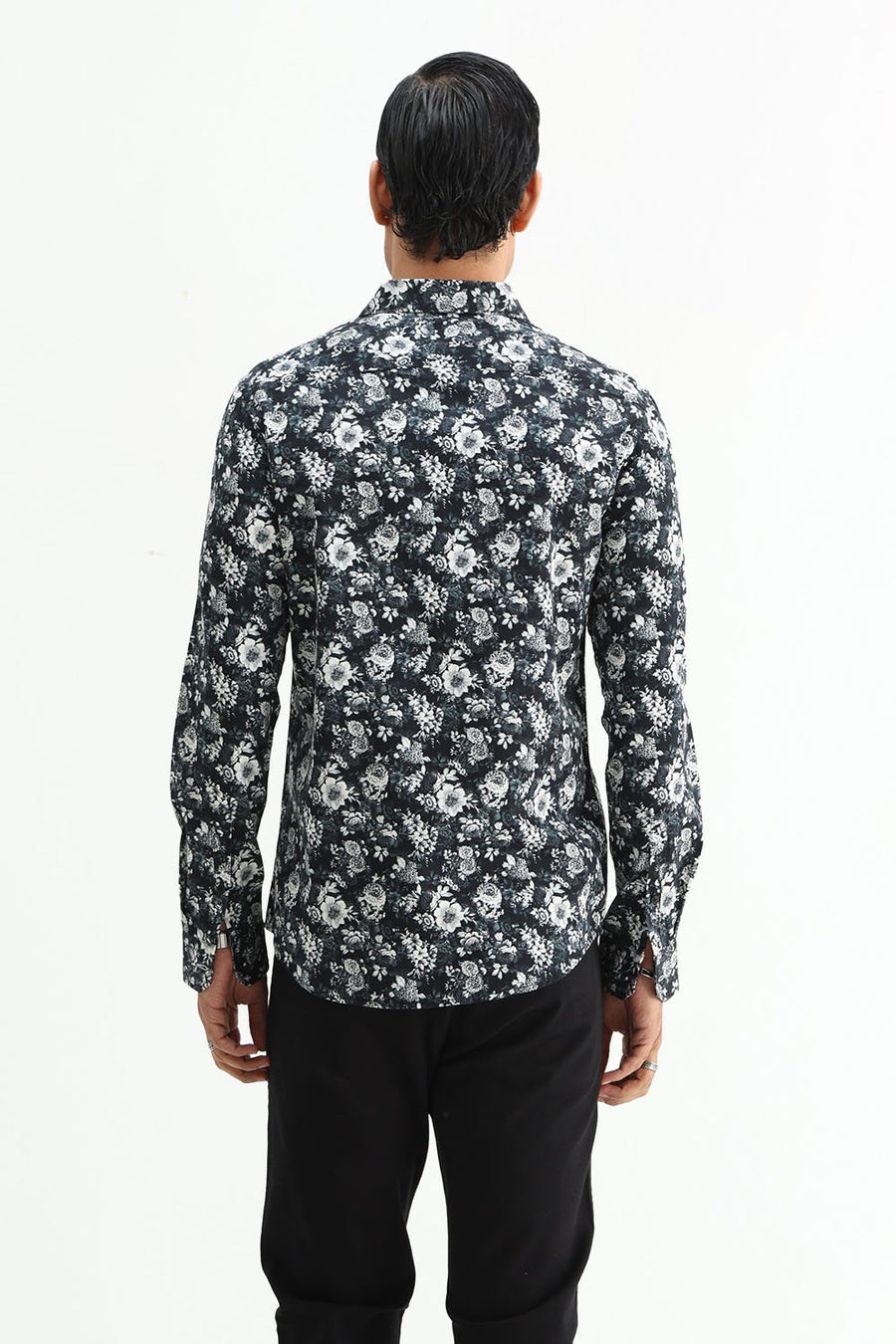 BASICS SLIM FIT  COTTON DIGITAL PRINTED SHIRT