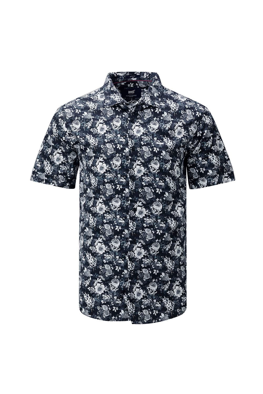 BASICS SLIM FIT  COTTON DIGITAL PRINTED HALFSLEEVES SHIRT