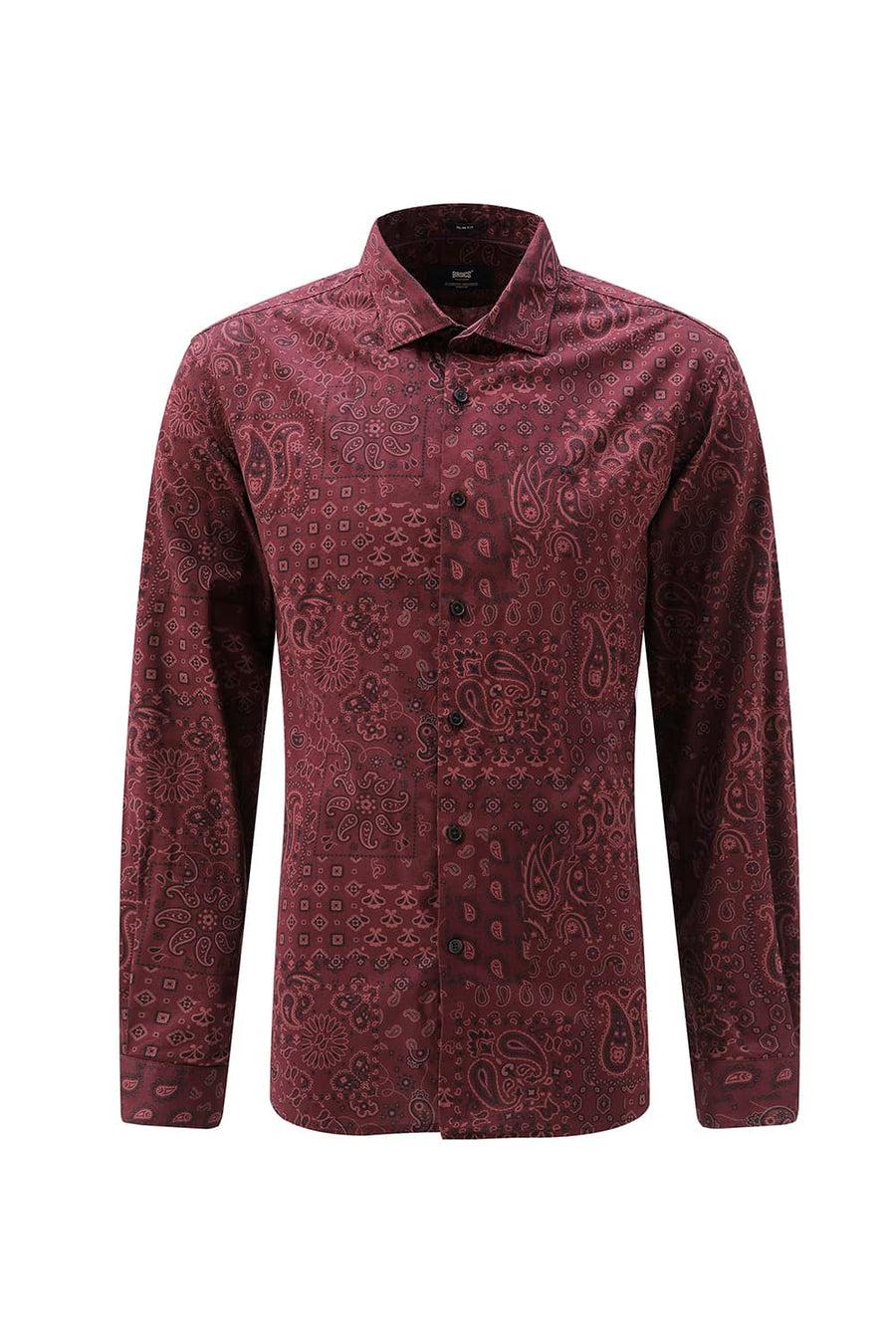BASICS SLIM FIT  COTTON VISCOSE PRINTED SHIRT