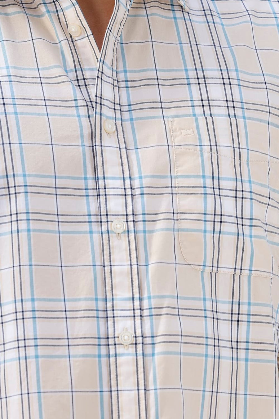 BASICS SLIM FIT GRAVEL BEIGE COTTON PLAIN CHECKS SHIRT