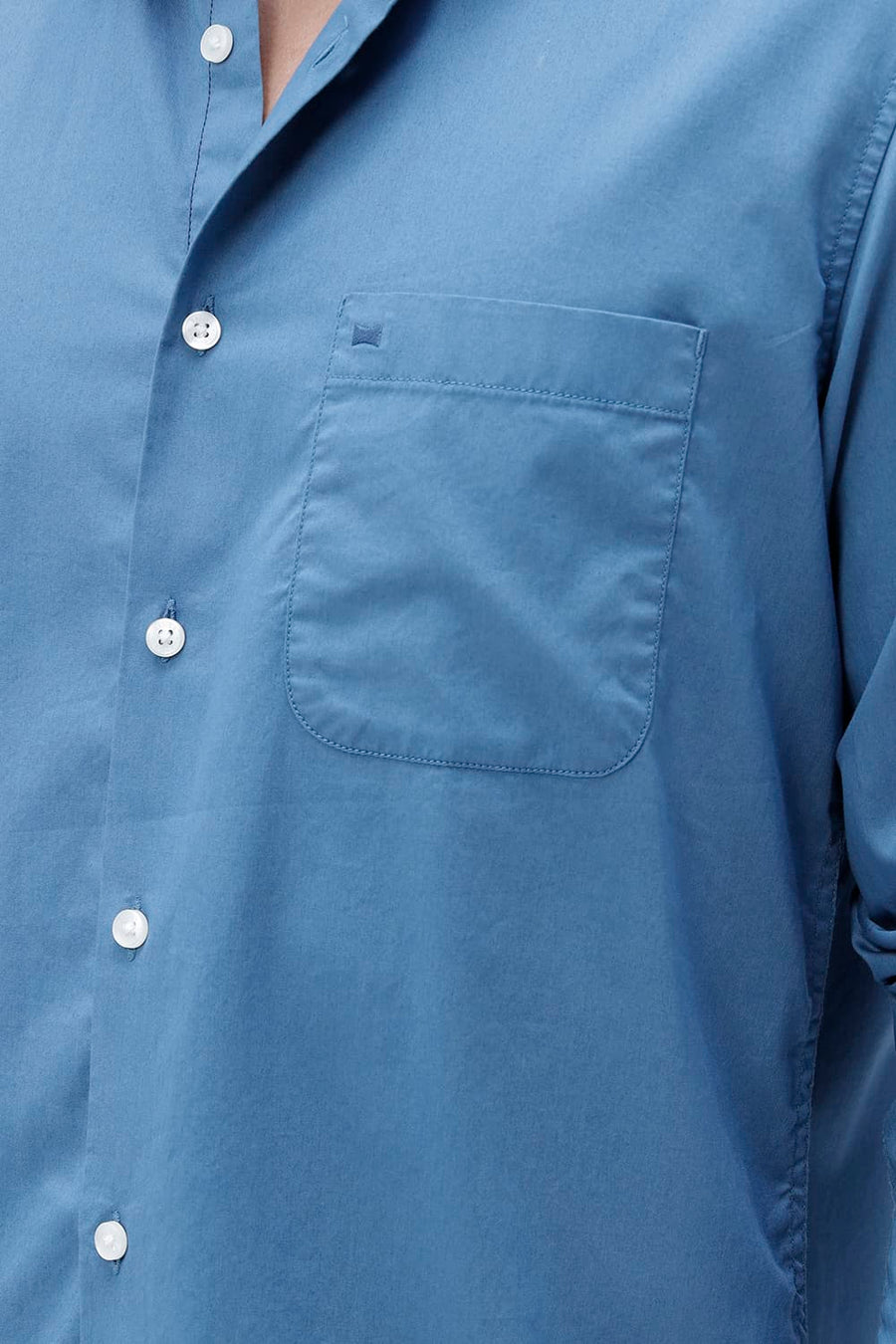 BASICS SLIM FIT BLUE HEAVEN COTTON TWILL SHIRT