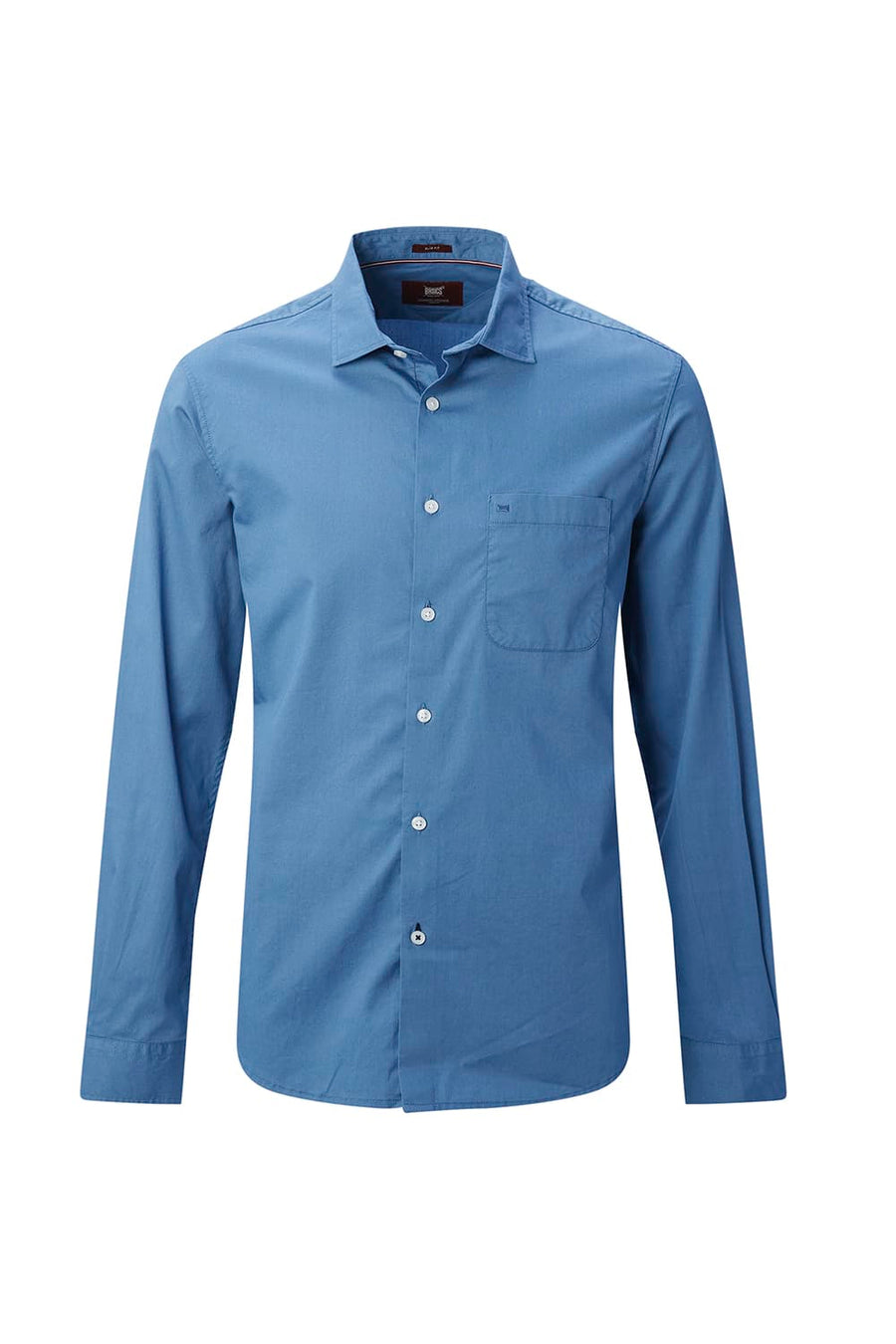 BASICS SLIM FIT BLUE HEAVEN COTTON TWILL SHIRT