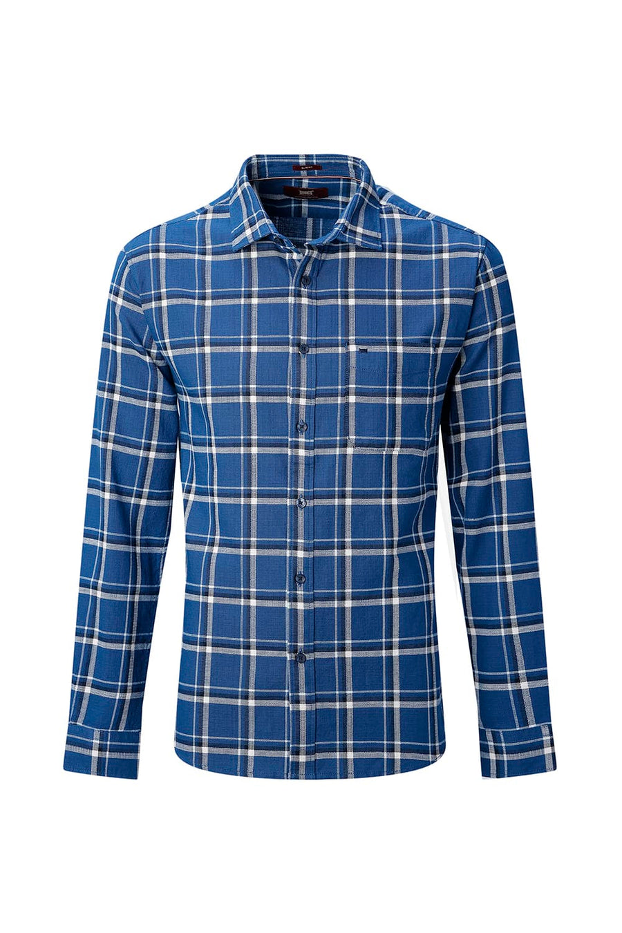 BASICS SLIM FIT  COTTON HOPSACK CHECKS SHIRT