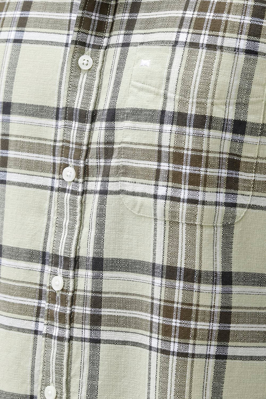 BASICS SLIM FIT  COTTON HOPSACK CHECKS SHIRT