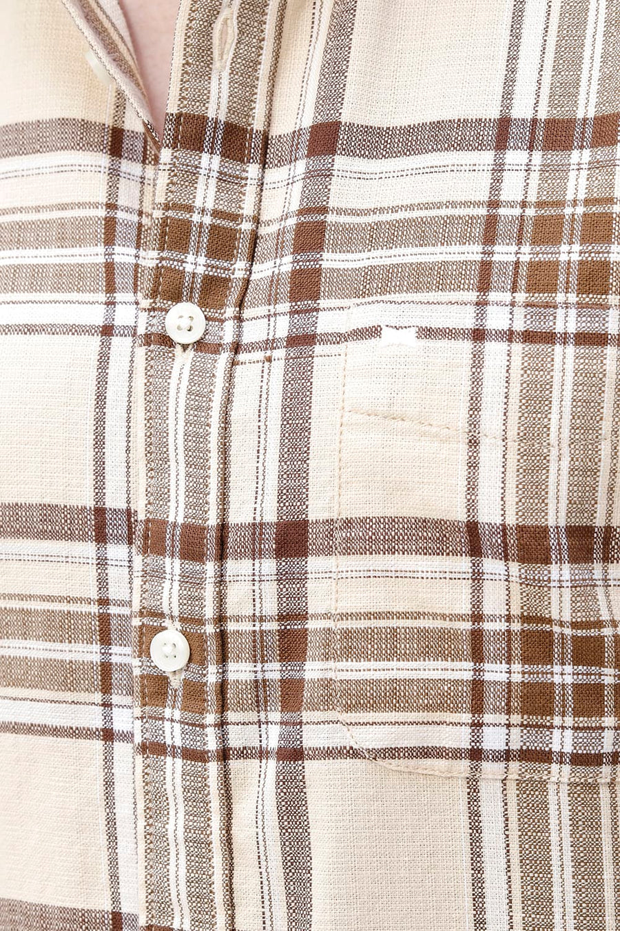 BASICS SLIM FIT  COTTON HOPSACK CHECKS SHIRT