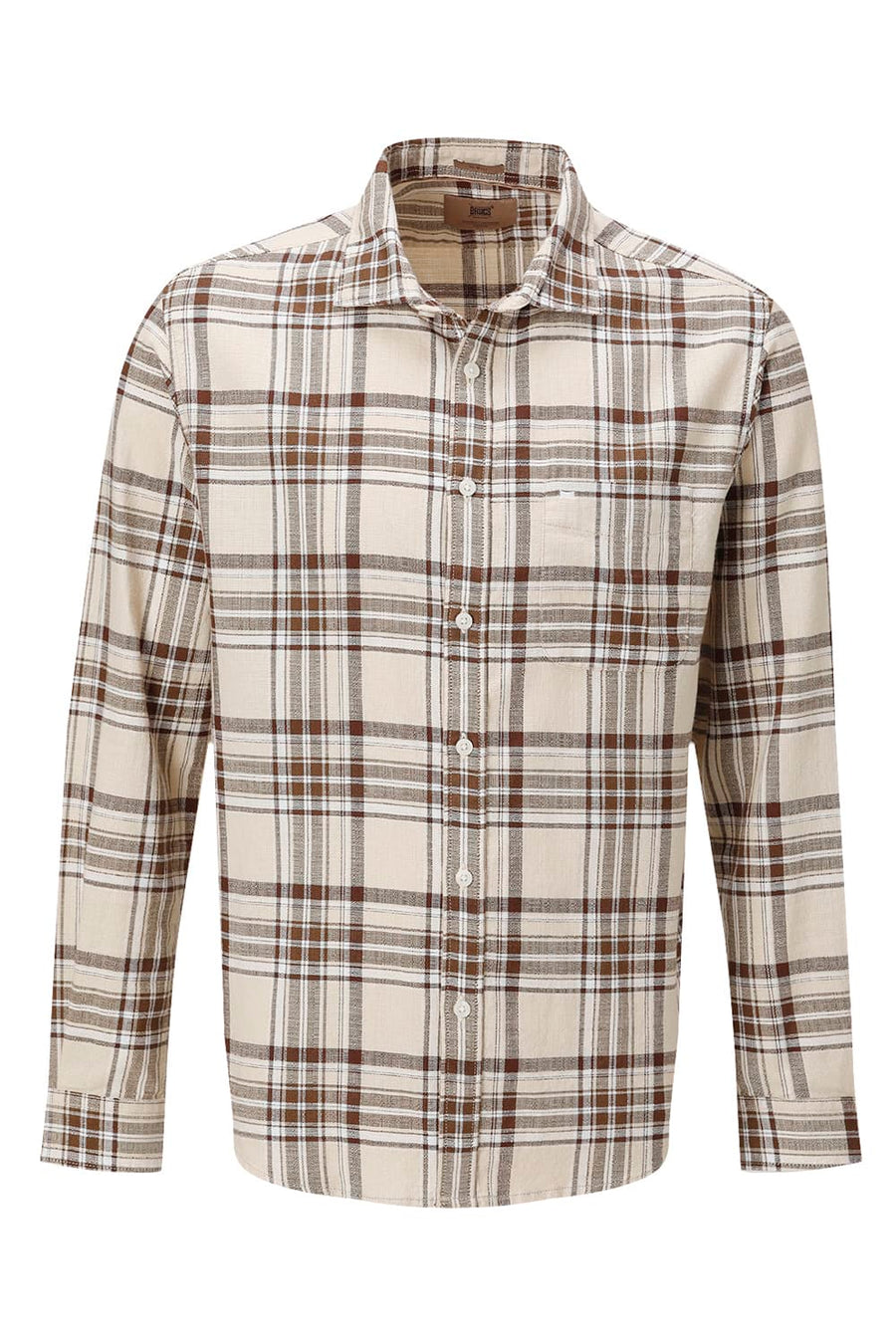 BASICS SLIM FIT  COTTON HOPSACK CHECKS SHIRT