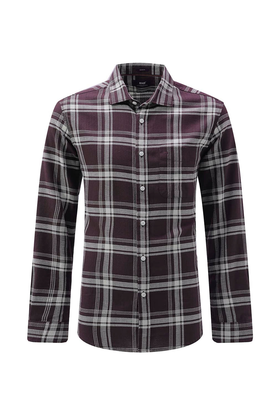 BASICS SLIM FIT  COTTON HOPSACK CHECKS SHIRT