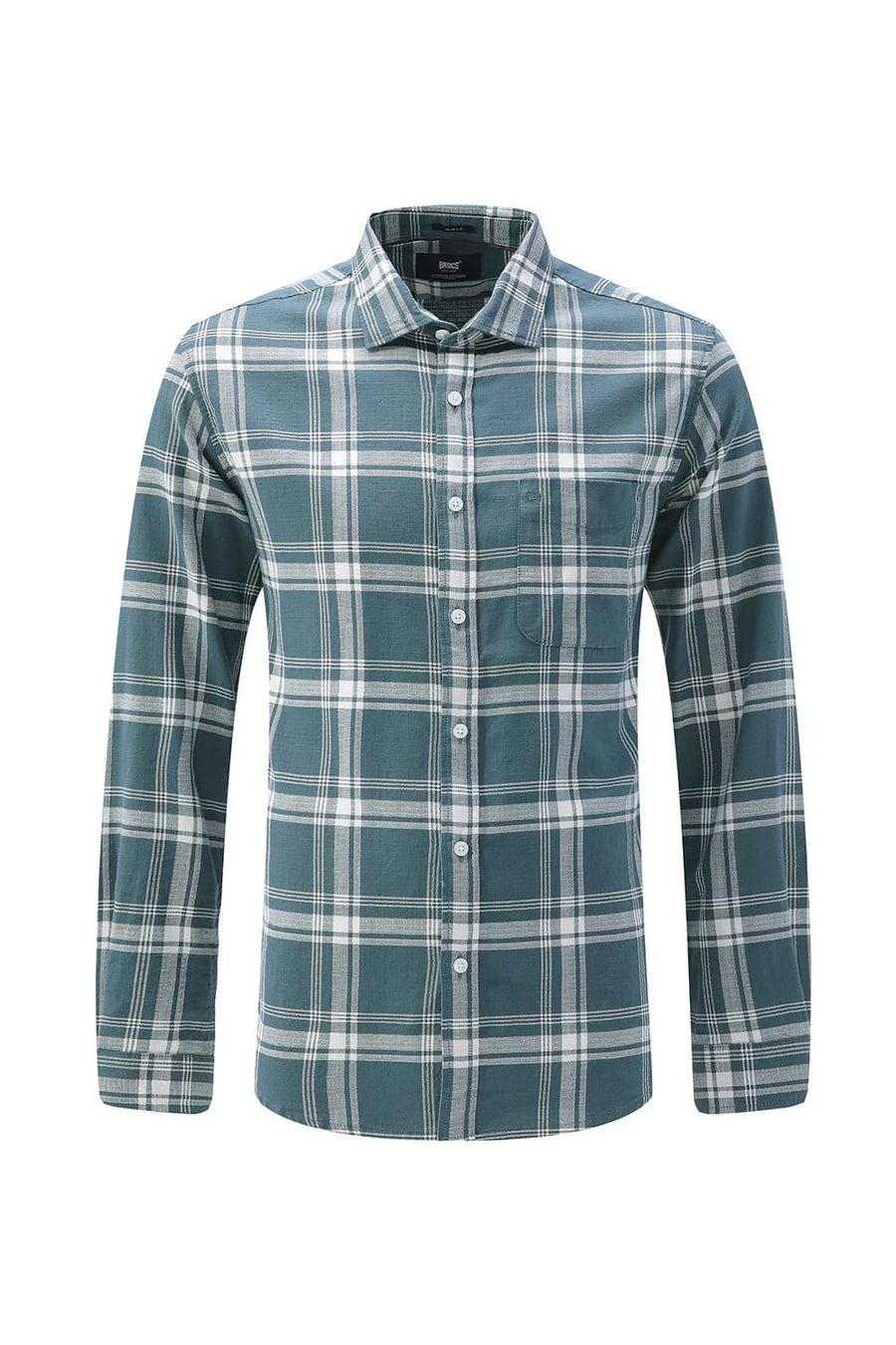 BASICS SLIM FIT  COTTON HOPSACK CHECKS SHIRT
