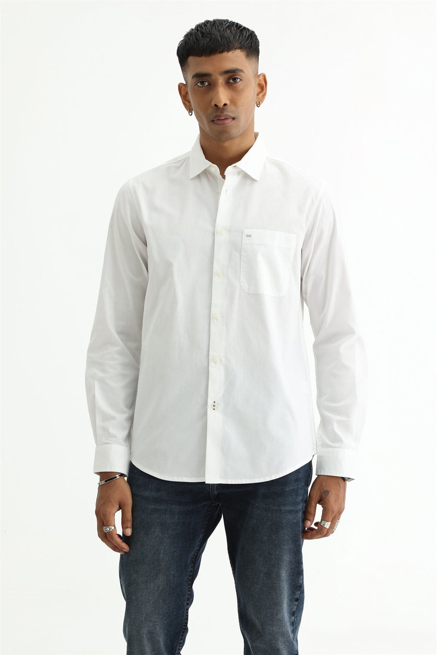 BASICS SLIM FIT  COTTON OXFORD SHIRT