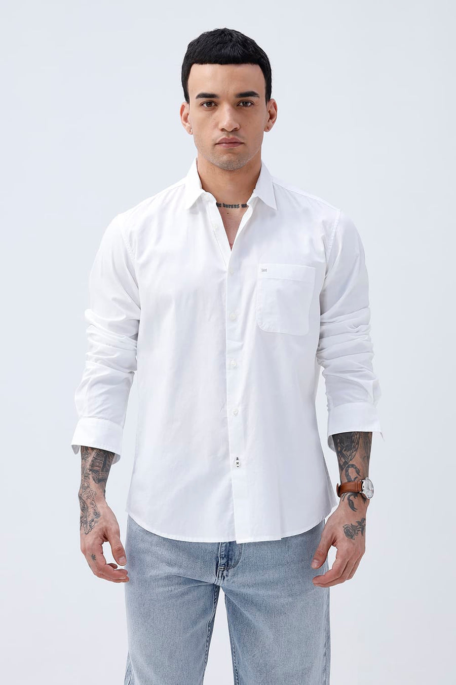 BASICS SLIM FIT  COTTON OXFORD SHIRT
