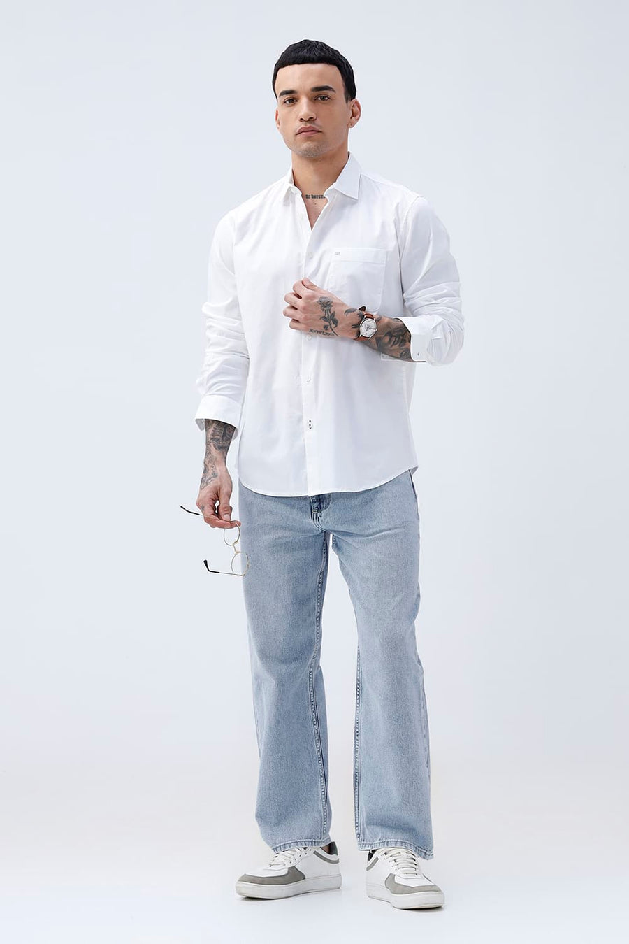 BASICS SLIM FIT  COTTON OXFORD SHIRT