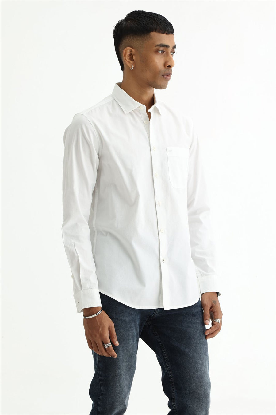 BASICS SLIM FIT  COTTON OXFORD SHIRT