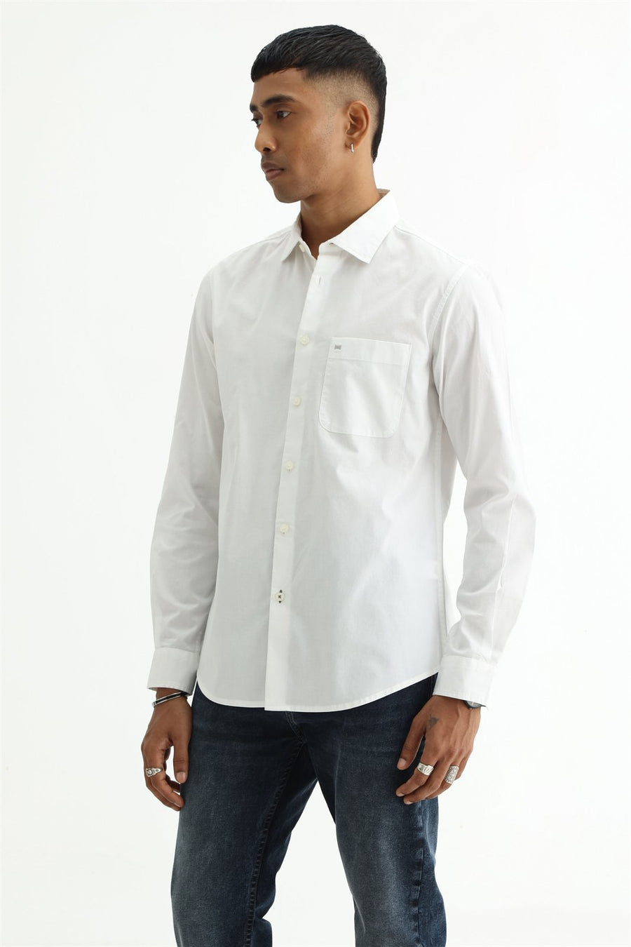 BASICS SLIM FIT  COTTON OXFORD SHIRT