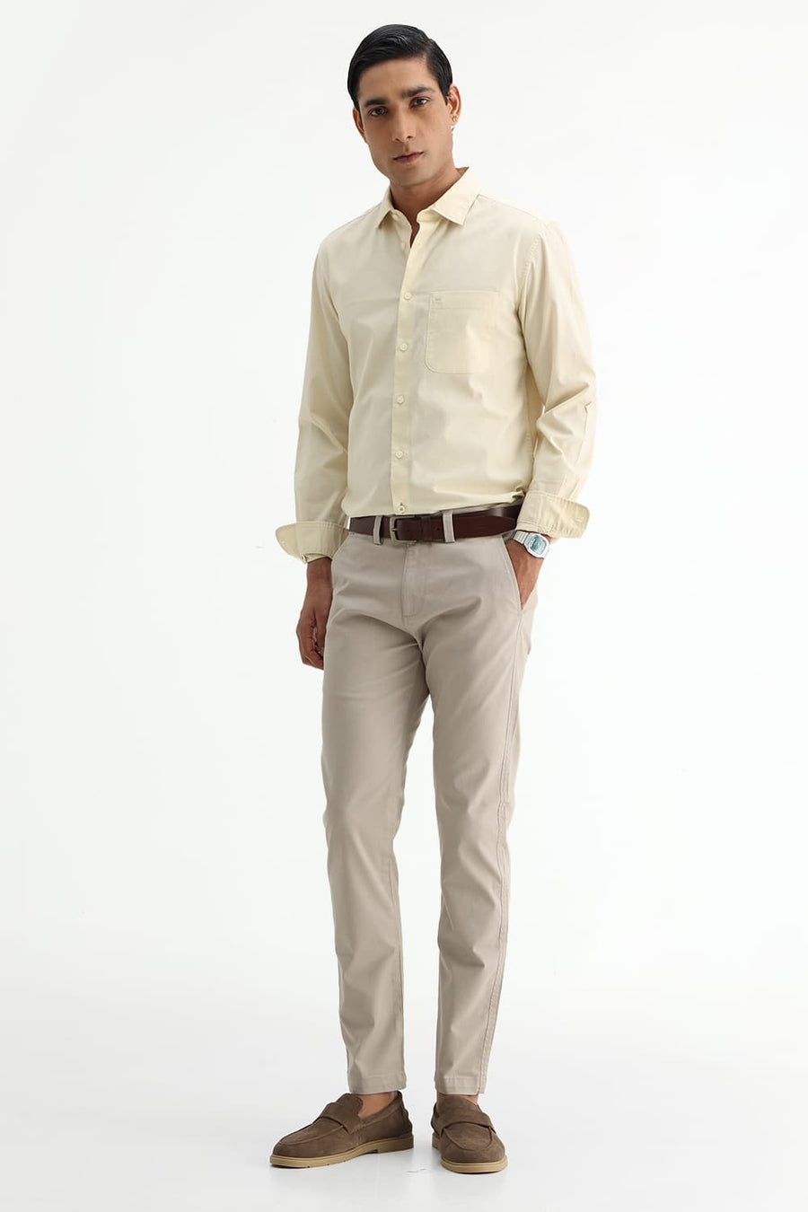 BASICS SLIM FIT  COTTON OXFORD SHIRT