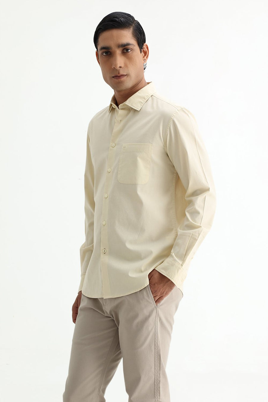 BASICS SLIM FIT  COTTON OXFORD SHIRT