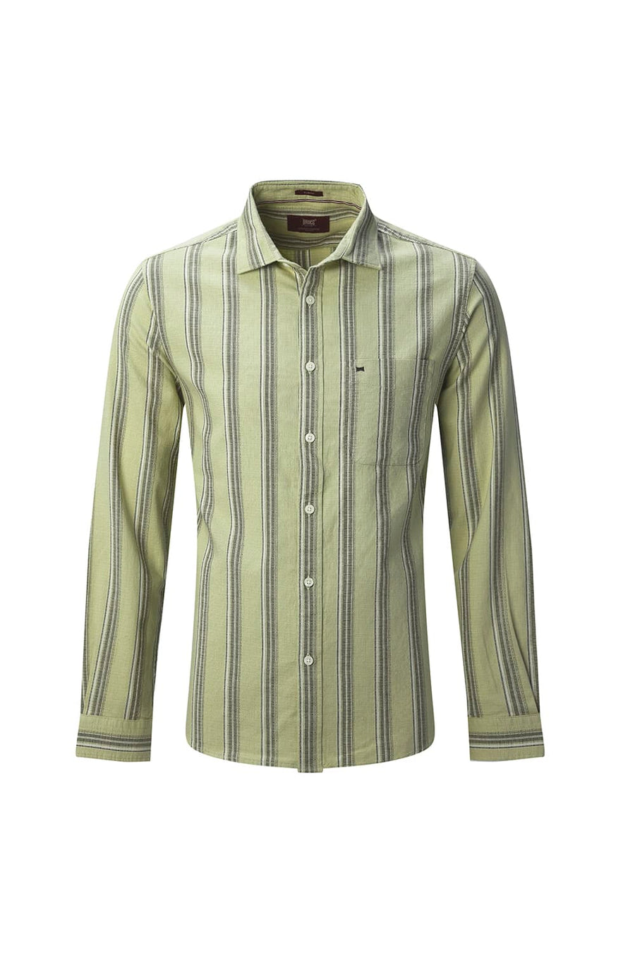 BASICS SLIM FIT  COTTON HOPSACK STRIPE SHIRT