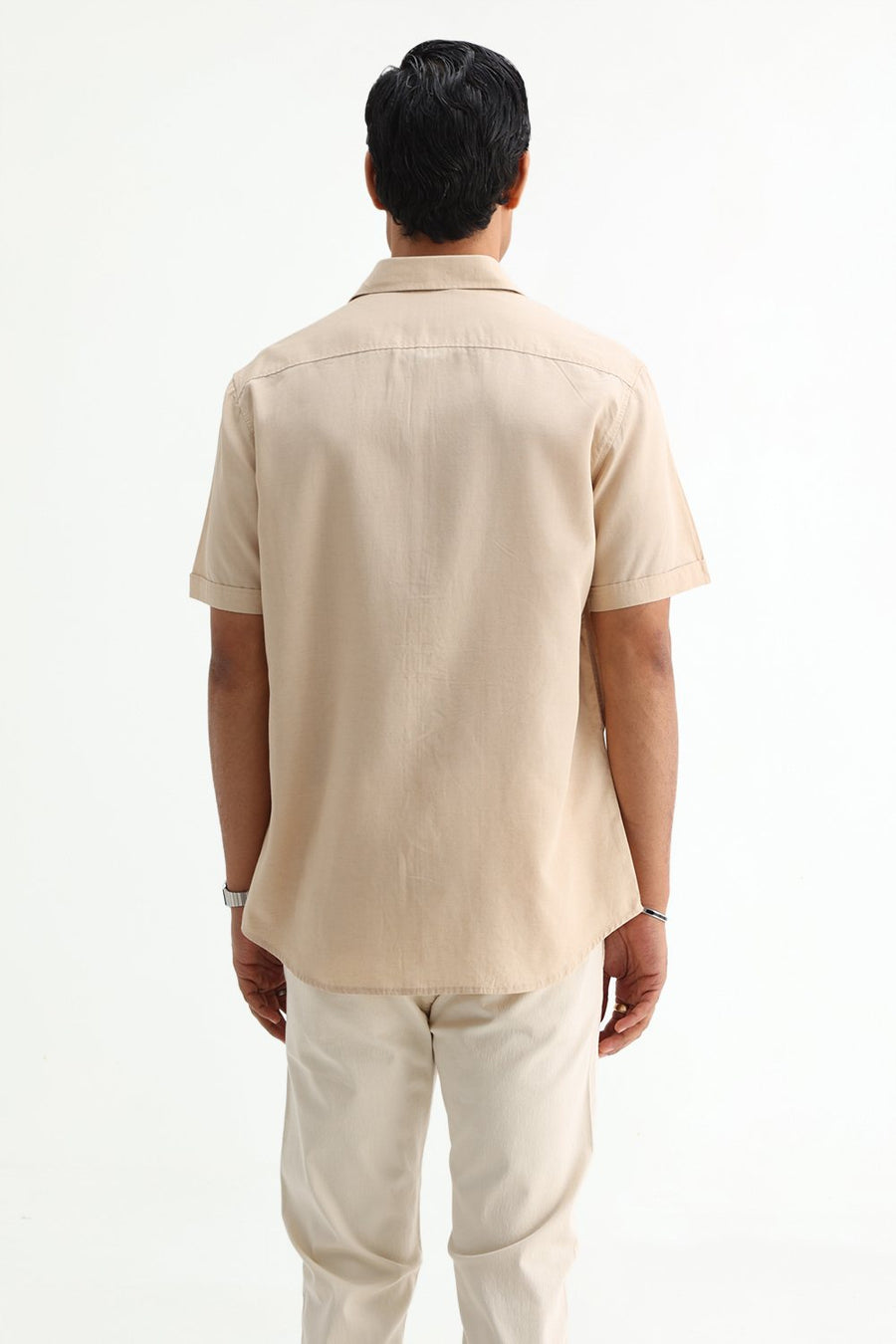 BASICS SLIM FIT  LYOCELL LINEN SHIRT