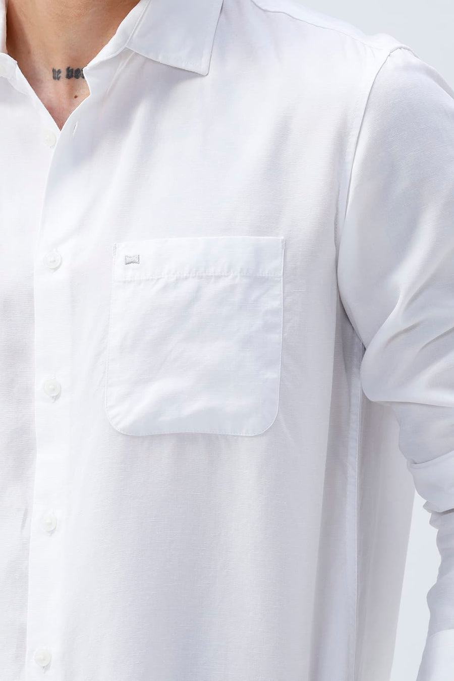 BASICS SLIM FIT  LYOCELL LINEN SHIRT
