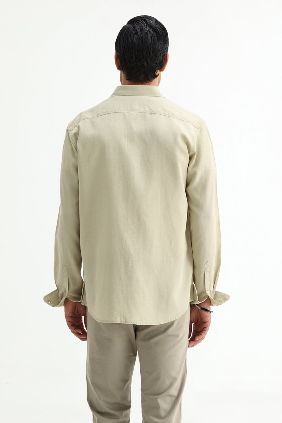 BASICS SLIM FIT  LYOCELL LINEN SHIRT