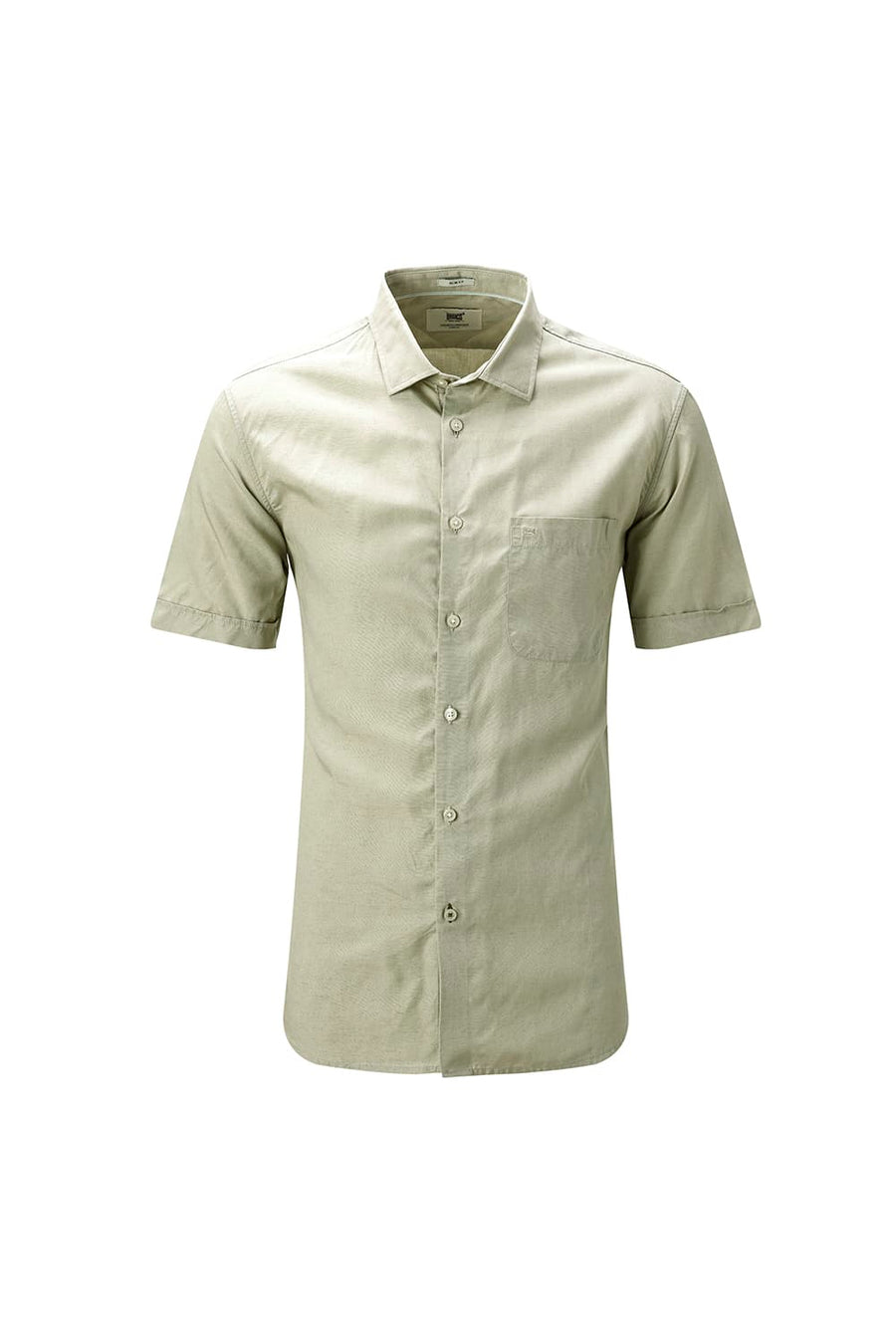 BASICS SLIM FIT  LYOCELL LINEN HALFSLEEVES SHIRT