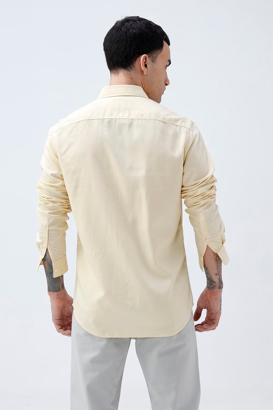 BASICS SLIM FIT  LYOCELL LINEN SHIRT