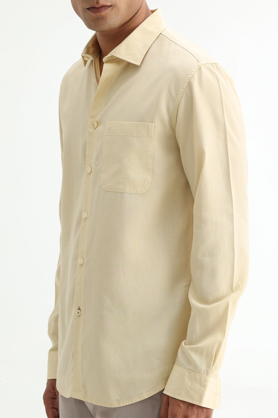 BASICS SLIM FIT  LYOCELL LINEN SHIRT