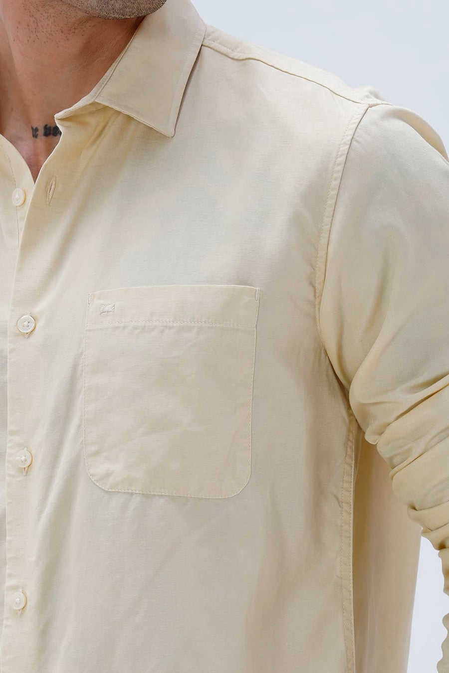 BASICS SLIM FIT  LYOCELL LINEN SHIRT